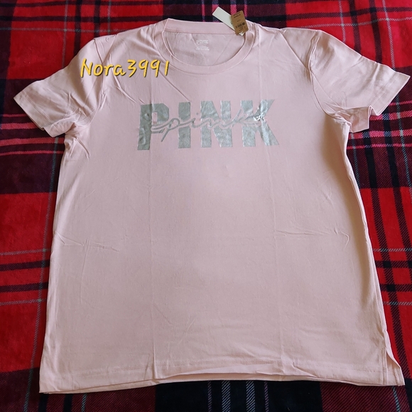 PINK Campus Short sleeve Tee size XL NWT - Picture 7 of 11